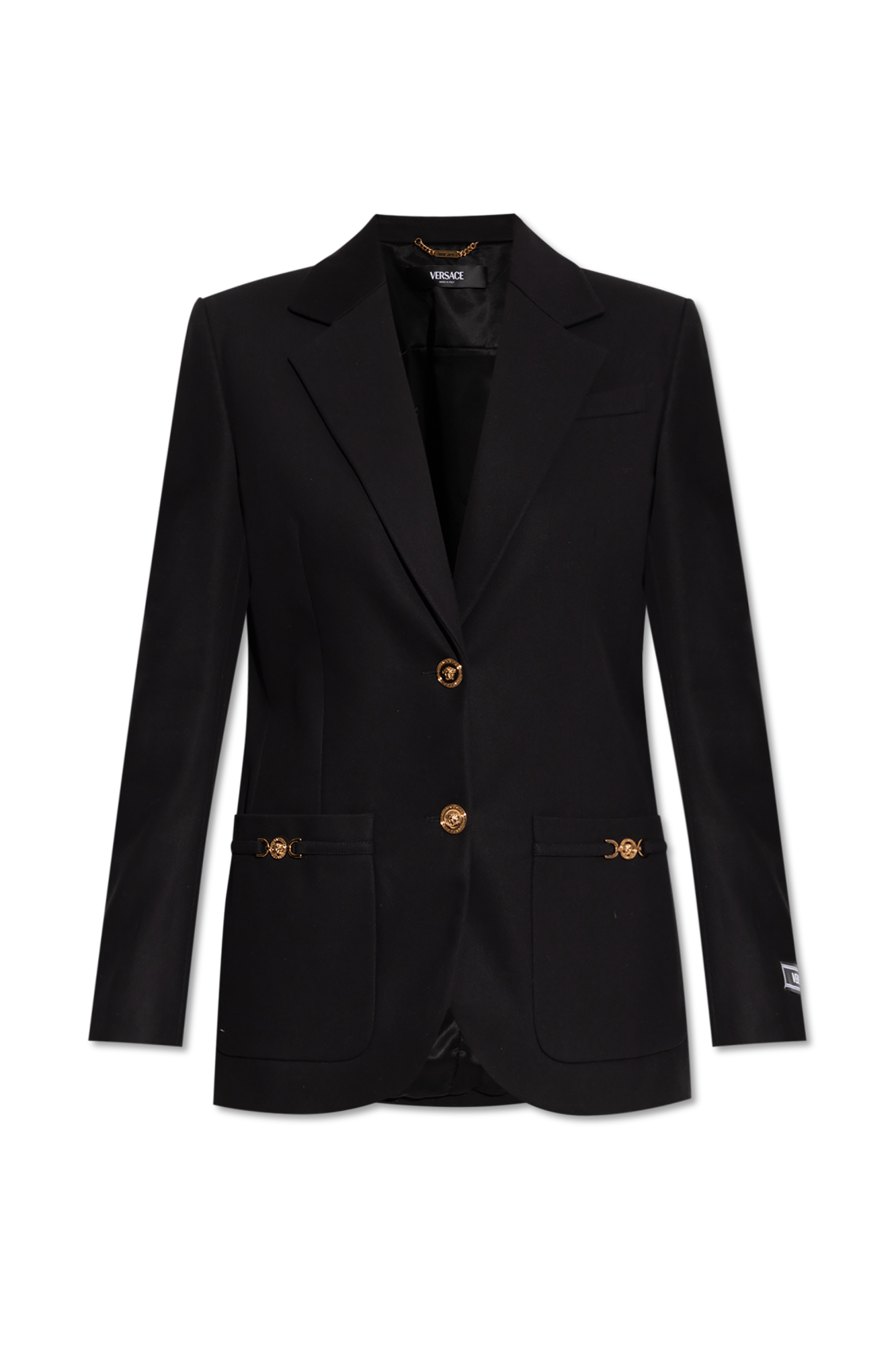 Czarny Marynarka z łączonych materiałów Versace - Vitkac Polska